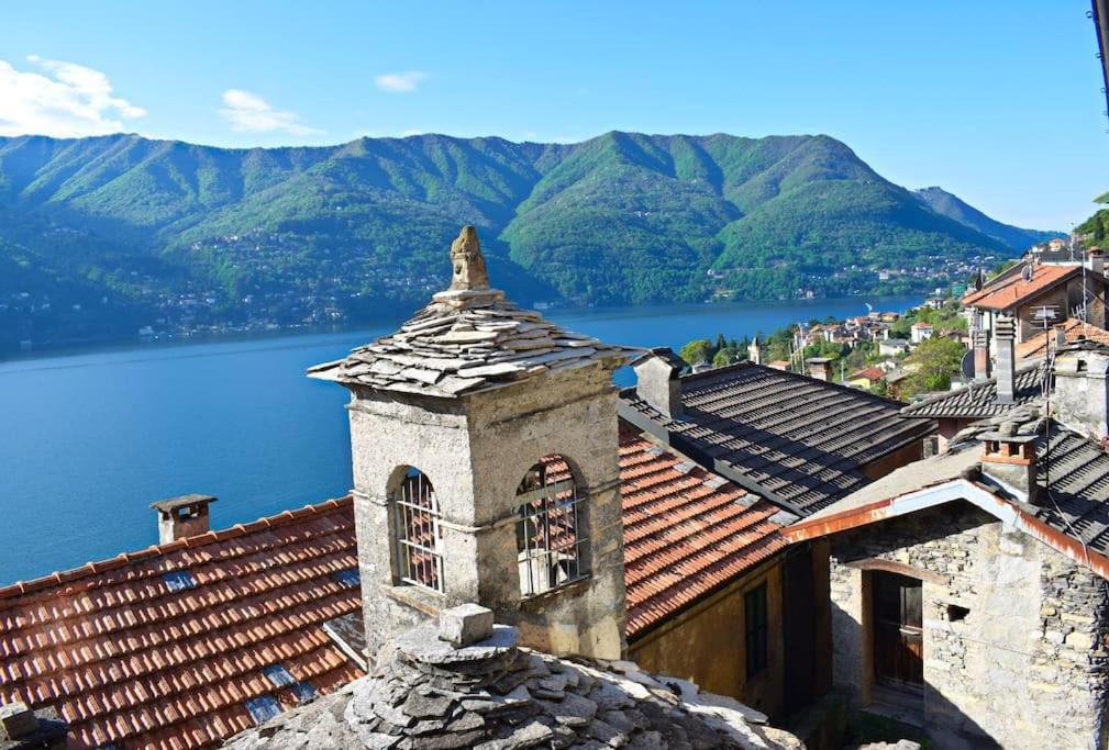 Romantic Home Stone With Amazing View Lake Of Como And Oleandra Лалльо Экстерьер фото